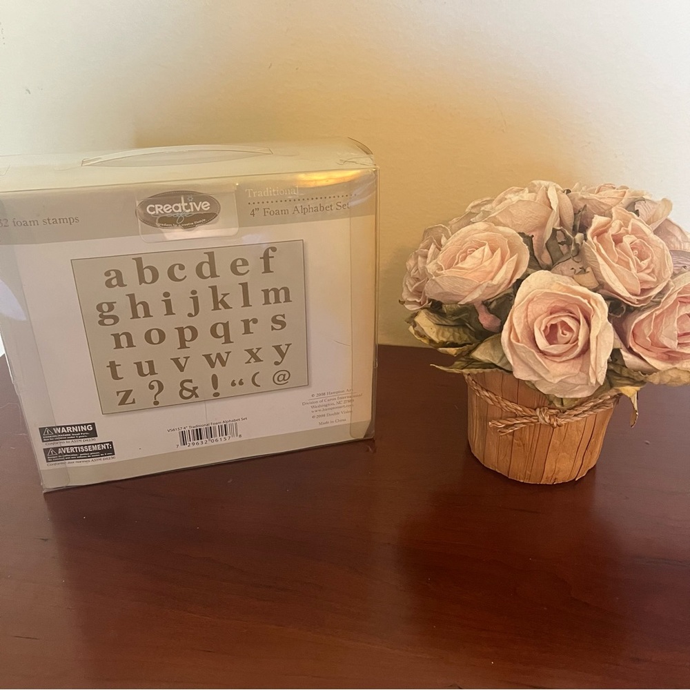 Creative Cafe Traditional 4 Inch Foam Alphabet Stamp Set 32pc Hampton Art V56157